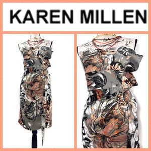 Karen Millen Strapless Waterfall Frill Dress